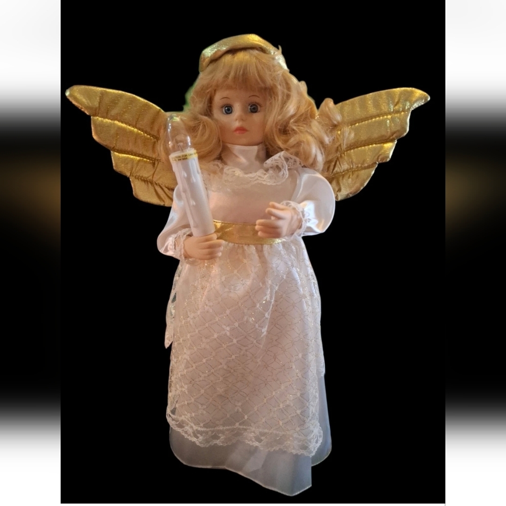 Telco The Original Motion-ettes Of Christmas 19" Angel Illuminated And Animated